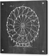 Pp615-chalkboard Ferris Wheel 1920 Patent Poster Acrylic Print