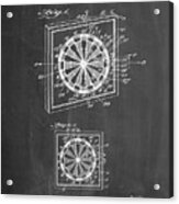 Pp625-chalkboard Dart Board 1936 Patent Poster Acrylic Print