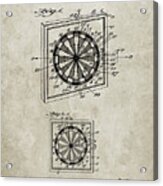 Pp625-sandstone Dart Board 1936 Patent Poster Acrylic Print