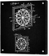 Pp625-vintage Black Dart Board 1936 Patent Poster Acrylic Print
