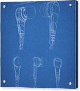 Pp686-blueprint Ear Buds Patent Poster Acrylic Print
