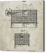 Pp742-sandstone Blacksmith Forge Patent Poster Acrylic Print