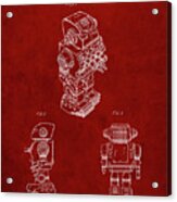 Pp790-burgundy Dynamic Fighter Toy Robot 1982 Patent Poster Acrylic Print