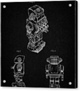 Pp790-vintage Black Dynamic Fighter Toy Robot 1982 Patent Poster Acrylic Print