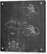 Pp855-chalkboard Gm Cadillac Concept Design Patent Poster Acrylic Print
