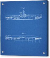 Pp91-blueprint Holland Submarine Patent Poster Acrylic Print