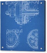 Pp953-blueprint Mechanical Gearing 1912 Patent Poster Acrylic Print