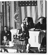 President Franklin Roosevelt Addressing Acrylic Print