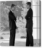 President Kennedy Confers With Brother Acrylic Print