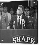 President Kennedy Giving Speech Acrylic Print