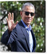 President Obama Departs White House En Acrylic Print
