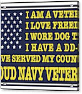 Proud Navy Veteran Acrylic Print