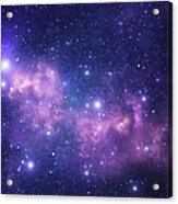 Purple Space Stars Acrylic Print