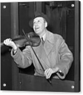 Radio Comedian Jack Benny Playing Violin Acrylic Print