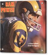 Ram Power L.a. Quarterback Vince Ferragamo Sports Illustrated Cover Acrylic Print