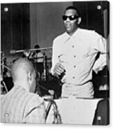 Ray Charles Standing And Singing Acrylic Print