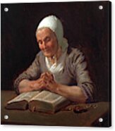 Reading Old Wife Acrylic Print