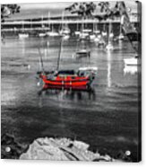 Red Boat Monterey Acrylic Print