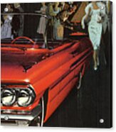 Red Convertible And A Party Acrylic Print