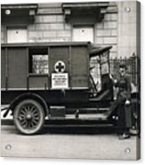 Red Cross Ambulance Acrylic Print