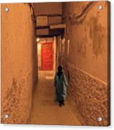 Red Door In Marrakech Acrylic Print
