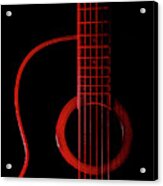 Red Guitar Acrylic Print