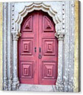 Red Medieval Door Acrylic Print