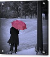 Red Umbrella Acrylic Print