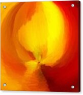 Red Yellow Abstract By Delynn Addams Acrylic Print