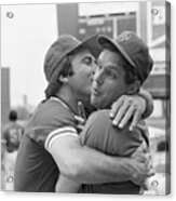 Reds Johnny Bench Kissing Mets Tom Acrylic Print