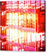 Red Reflections Cityscape Vancouver Acrylic Print