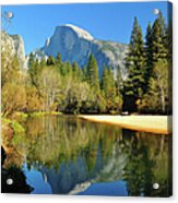 Reflections Of Half Dome Acrylic Print