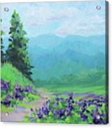 Refreshing - A Cool, Colorful Landscape Painting Acrylic Print