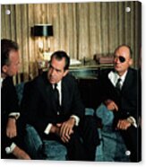 Richard Nixon Talking With Yitzhak Acrylic Print