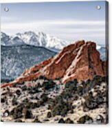 Right Panel 3 Of 3 - Pikes Peak Panoramic Mountain Landscape With Garden Of The Gods Acrylic Print