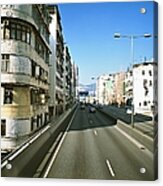 Road With Moving Cars Acrylic Print