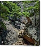 Robbers Cave Steps Acrylic Print