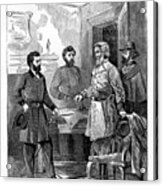 Robert E Lee Surrenders To Ulysses S Acrylic Print