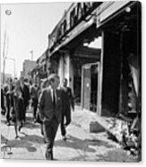 Robert F. Kennedy Touring Riot Damage Acrylic Print