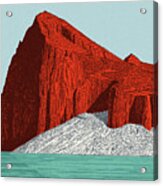 Rock Formation And Glacier Acrylic Print