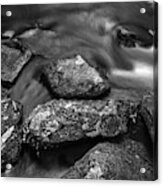 Rocks In Stream Study 1 Acrylic Print
