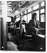 Rosa Parks Riding The Bus Acrylic Print