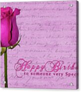 Rosy Birthday Acrylic Print