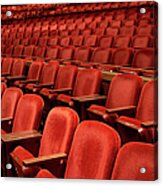 Rows Of Empty Seats In Theater Acrylic Print