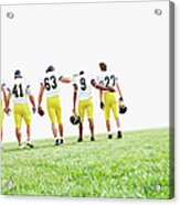 Rugby Team Walking Together Acrylic Print