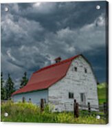 Rural Montana Barn, Vertical Acrylic Print