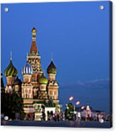 Russia, Moscow, Red Square, Saint Acrylic Print