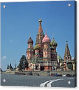 Russia, Moscow, Red Square, St Basil Acrylic Print