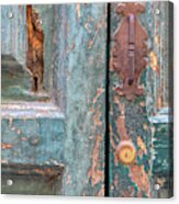 Rustic Green Door Of Cortona Acrylic Print