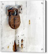 Rustic Lock Acrylic Print